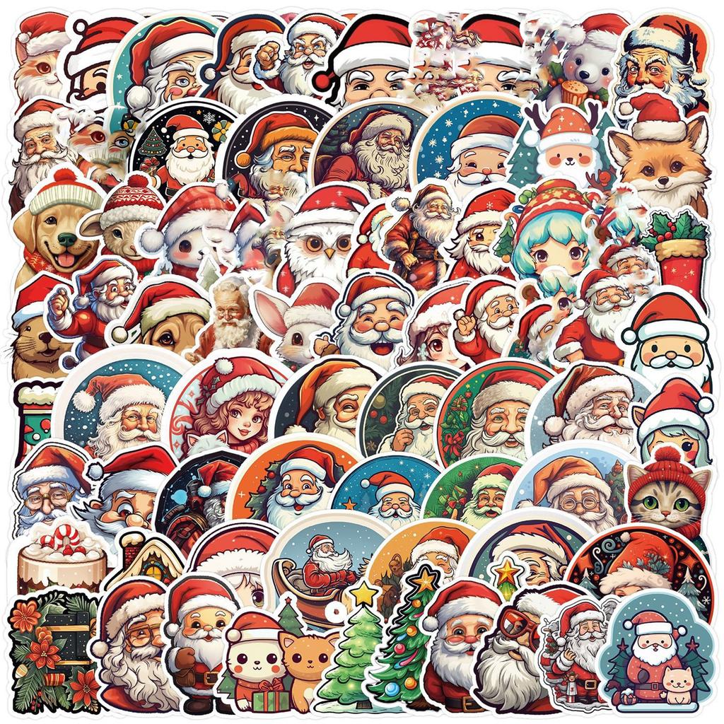 100 Pcs Retro  Stickers For Doors, Computers, Festival Decoration Stickers, Waterproof Children's Stationery Stickers
