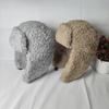 Winter Cute Solid Color Teddy Fleece Ear Protection Imitation Lamb Fleece Lei Feng Hat Women's Thickened Warm Plush Ski Flying Hat