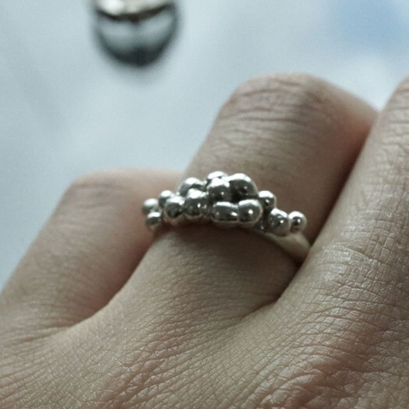 vacactsilver s bubble ring