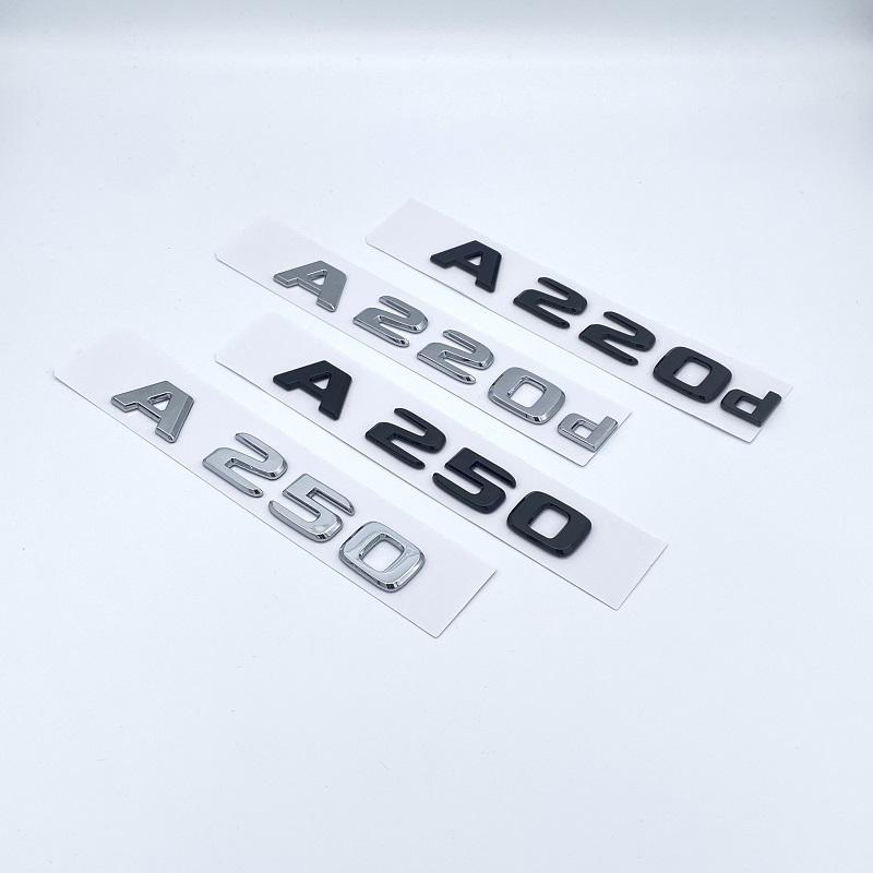 3D Letters A180 A200 A220 A250 A260 A180d A220d 4Matic ABS Emblem for Mercedes Benz A W176 W177 Car Trunk Rear Logo Sticker Fff1