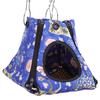 Small Pet Hanging Hammock Elk Pattern Hamster Hammock Cage Bed for Rats Rabbits Ferrets Guinea Pigs 20x20x22cm