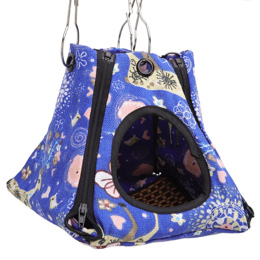 Small Pet Hanging Hammock Elk Pattern Hamster Hammock Cage Bed for Rats Rabbits Ferrets Guinea Pigs 20x20x22cm