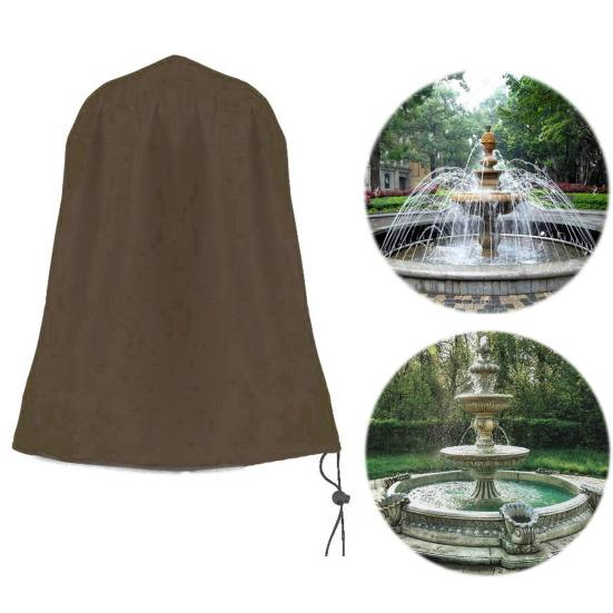 Waterproof Fountain Protector with Drawstring Simple Installation Reusable Oxford Cloth Garden Statue