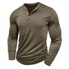 Fall Spring Men Shirt Buttoned Stand Collar Color Matching Pullover Slim Fit Mid Length Casual Daily