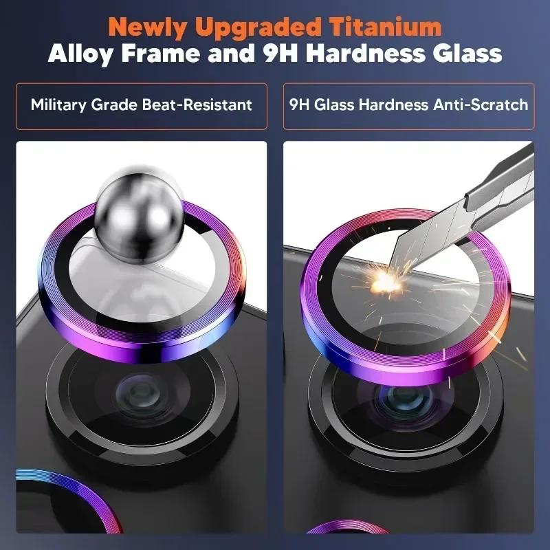 2 Pcs Camera Lens Protector For Samsung S2 S24 Ultra Plus A6 A 9H Tempered Glass Screen Protector Cover Film Metal Ring