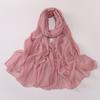 Pearl Chiffon Starry Bow Rhinestone Long Scarf Muslim Women Headscarf