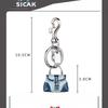 Miniature Bag Charm Vintage Enamel Luggage Briefcase Keychain Gifts For Corporate Women Travel Lovers