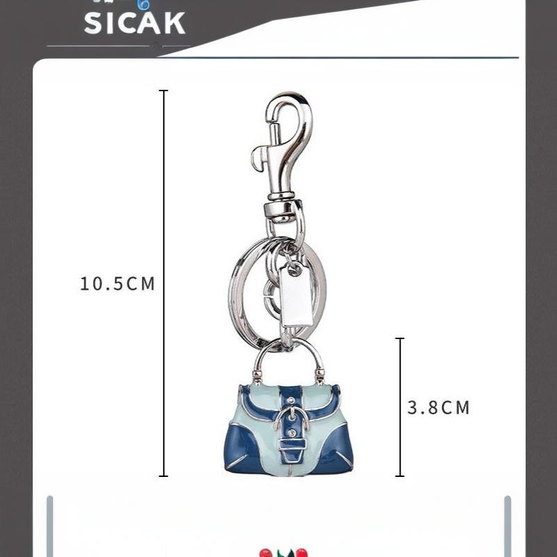 Miniature Bag Charm Vintage Enamel Luggage Briefcase Keychain Gifts For Corporate Women Travel Lovers