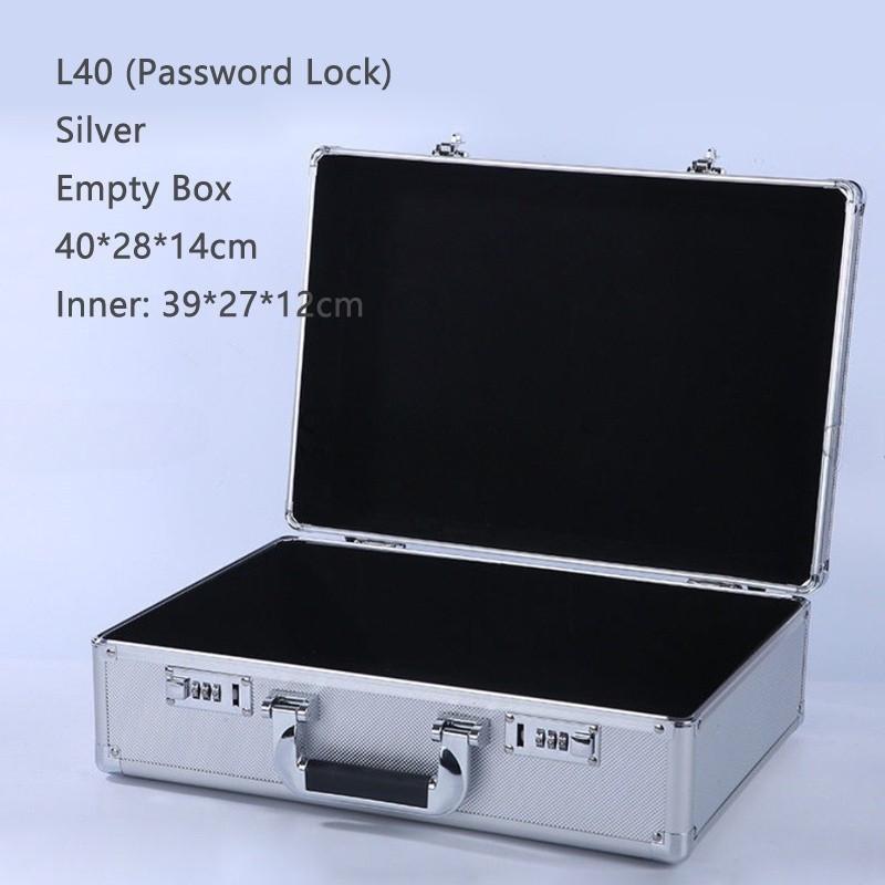 Handheld Tool Box with Lock Portable Aluminum Carry Case Password Safety Equipment Instrument Storage Travel
