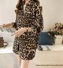 Camisa Larga de Manga Larga con Estampado de Leopardo de Moda Holgada Talla Grande para Mujer 2026