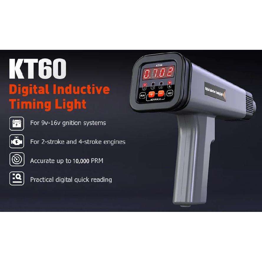 Motor Timinglicht met Toerenteller Timinglicht Automotive 12V voor 2- en 4-takt Benzinemotor voor Oude Klassieke Auto's KZYEE KT60