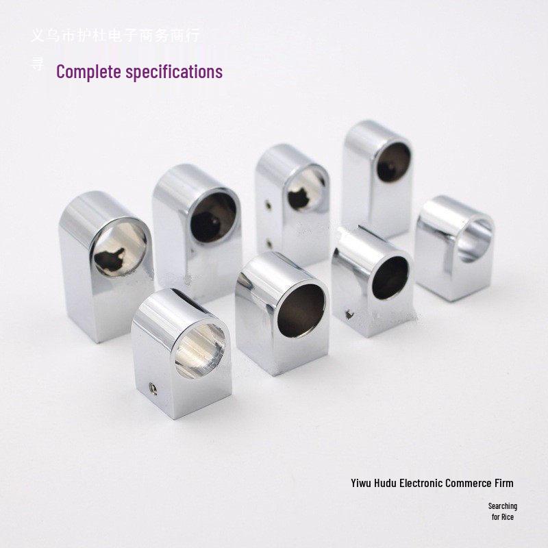 Chrome-Plated Wardrobe Pipe Holder for Clothes and Towel Rods