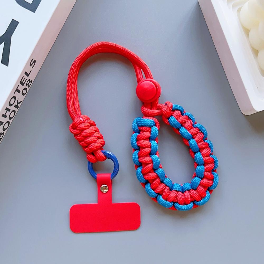 

Универсальный регулируемый плетеный ремешок для телефона, подвесная цепочка, кольцевой шнур с накладным ремешком на запястье, съемный веревочный брелок для телефона