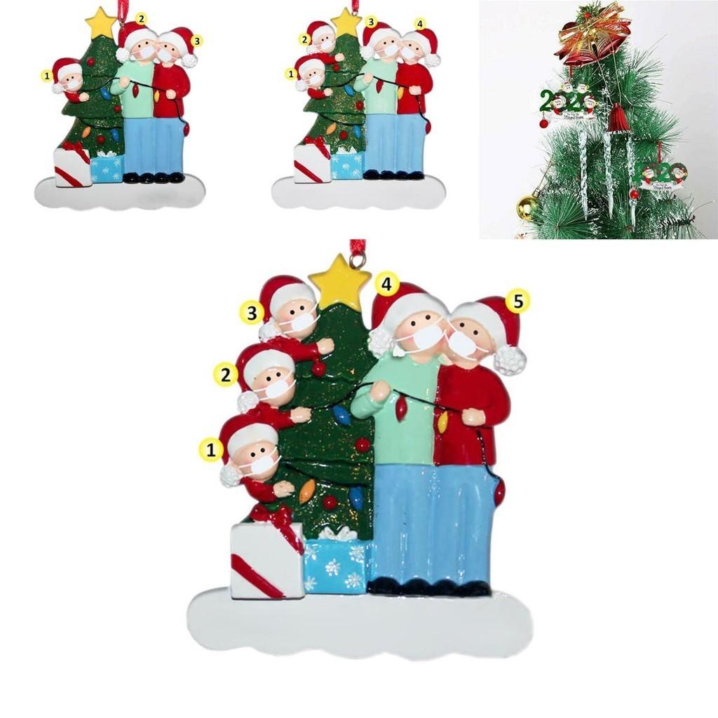 Colorful 2020 Christmas Tree Ornament Quarantine Family Xmas Lockdown Decoration For Lasting Memories