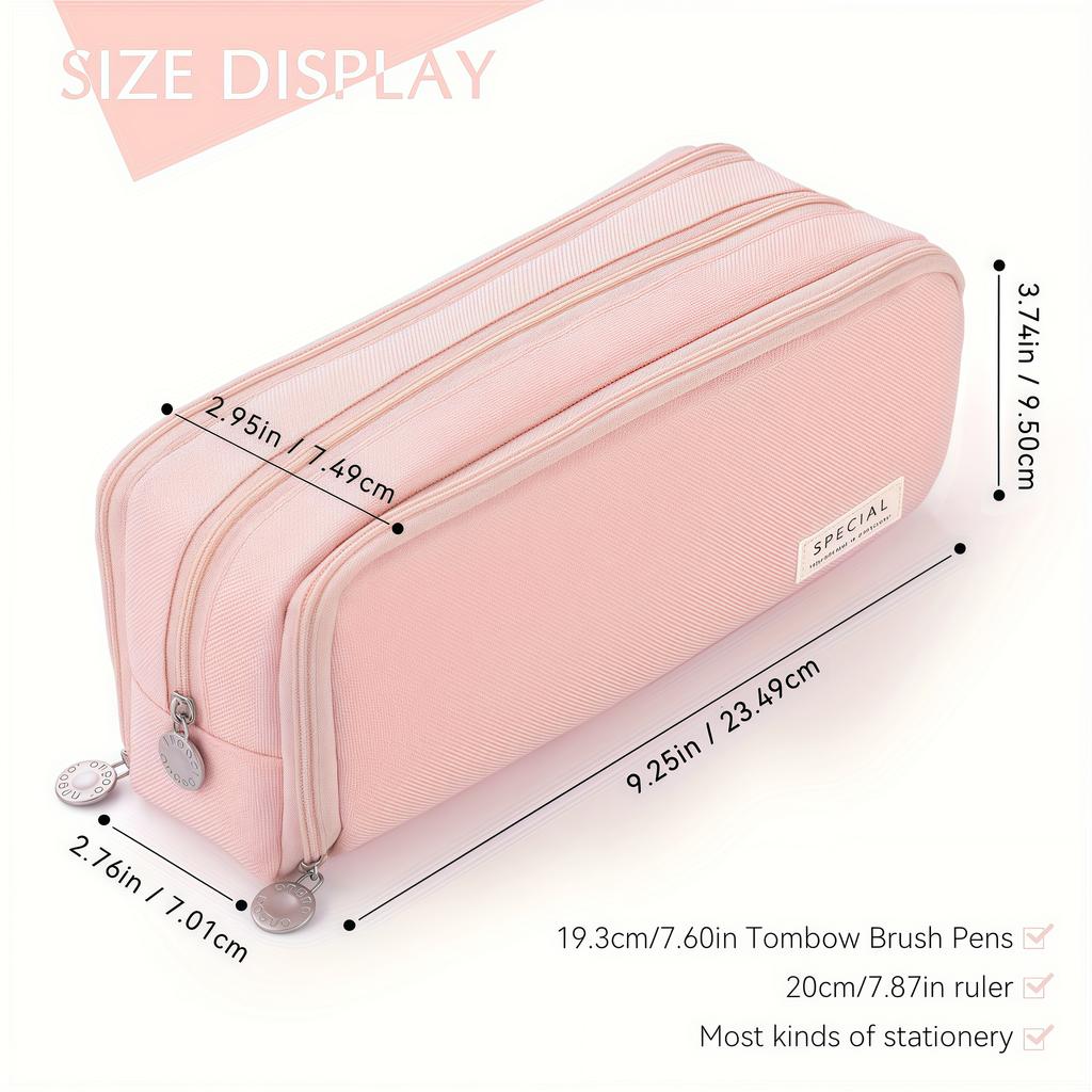 New Extra Large Capacity Portable Pencil Case, Simple Aesthetics Lightweight and Durable, Ideal for Students and Offices