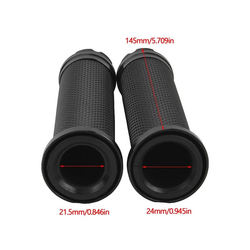2Pcs 7Inch 8 Inch Motorcycle CNC Aluminum Rubber Gel Hand Grips For 22mm Handlebar Sport Bike Motorcycle Accessories Free Ship
