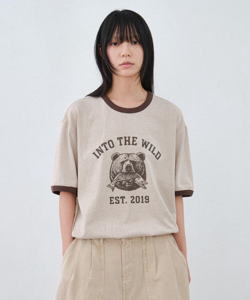 HELEMENT Wild Bearinger Short Sleeve T-Shirt (Beige)