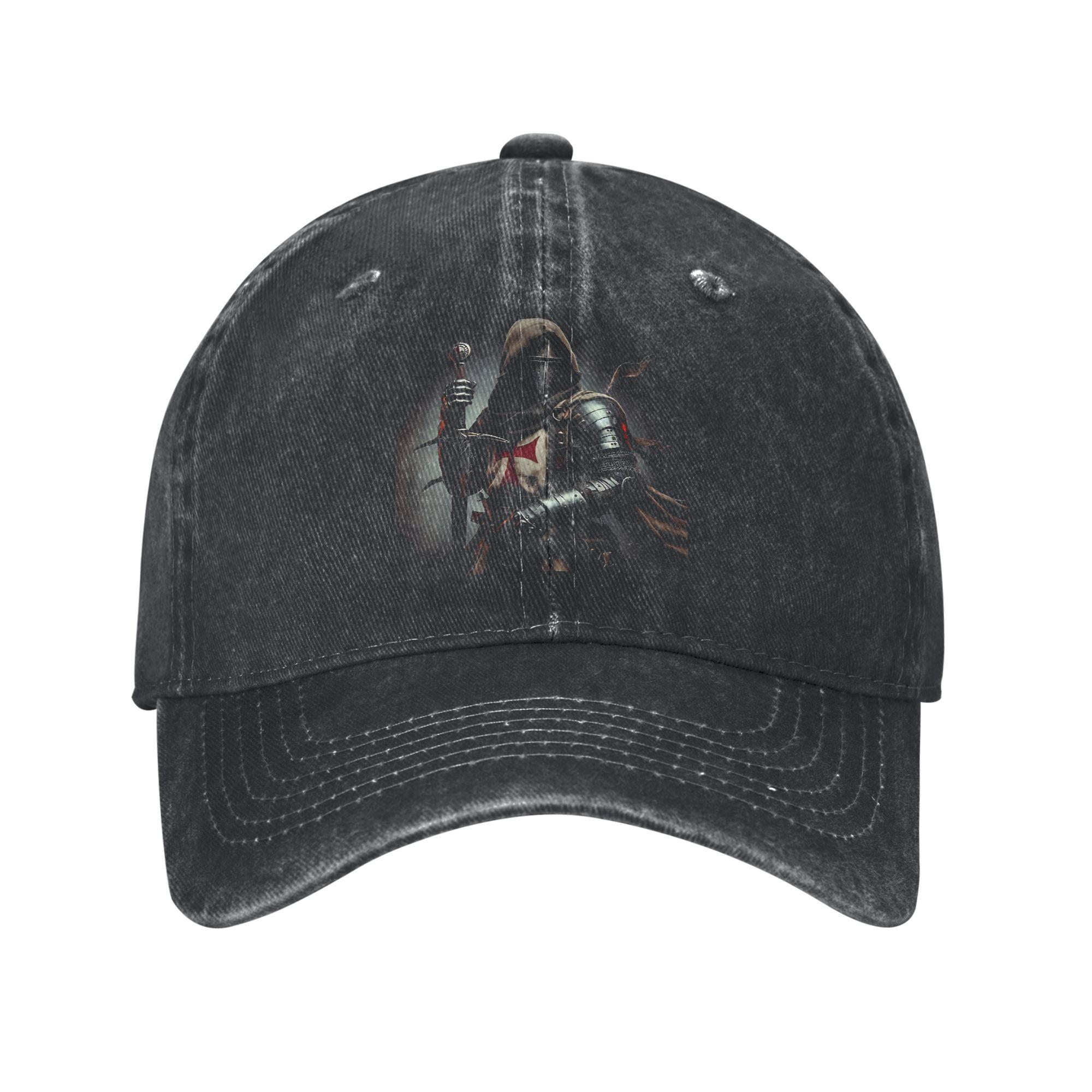 Knights Templar Casual Baseball Cap For UnisexTeens Summer Running Hippie Hip Hop Hats Trendy Sunscreen Baseball Caps One Size