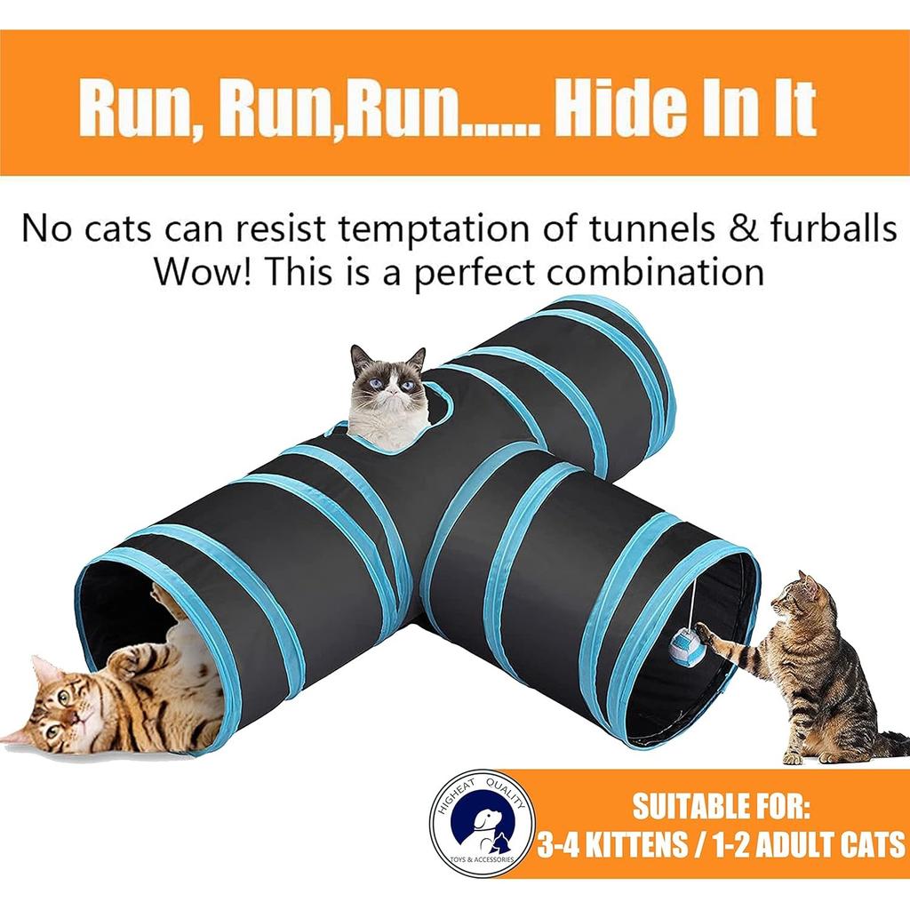 Speedy Panther 22 Pcs Cat Toys for Indoor Cats Adults Interactive Kitten Toys Cat Tunnel Mouse Feather Teaser Wand Spring Toy
