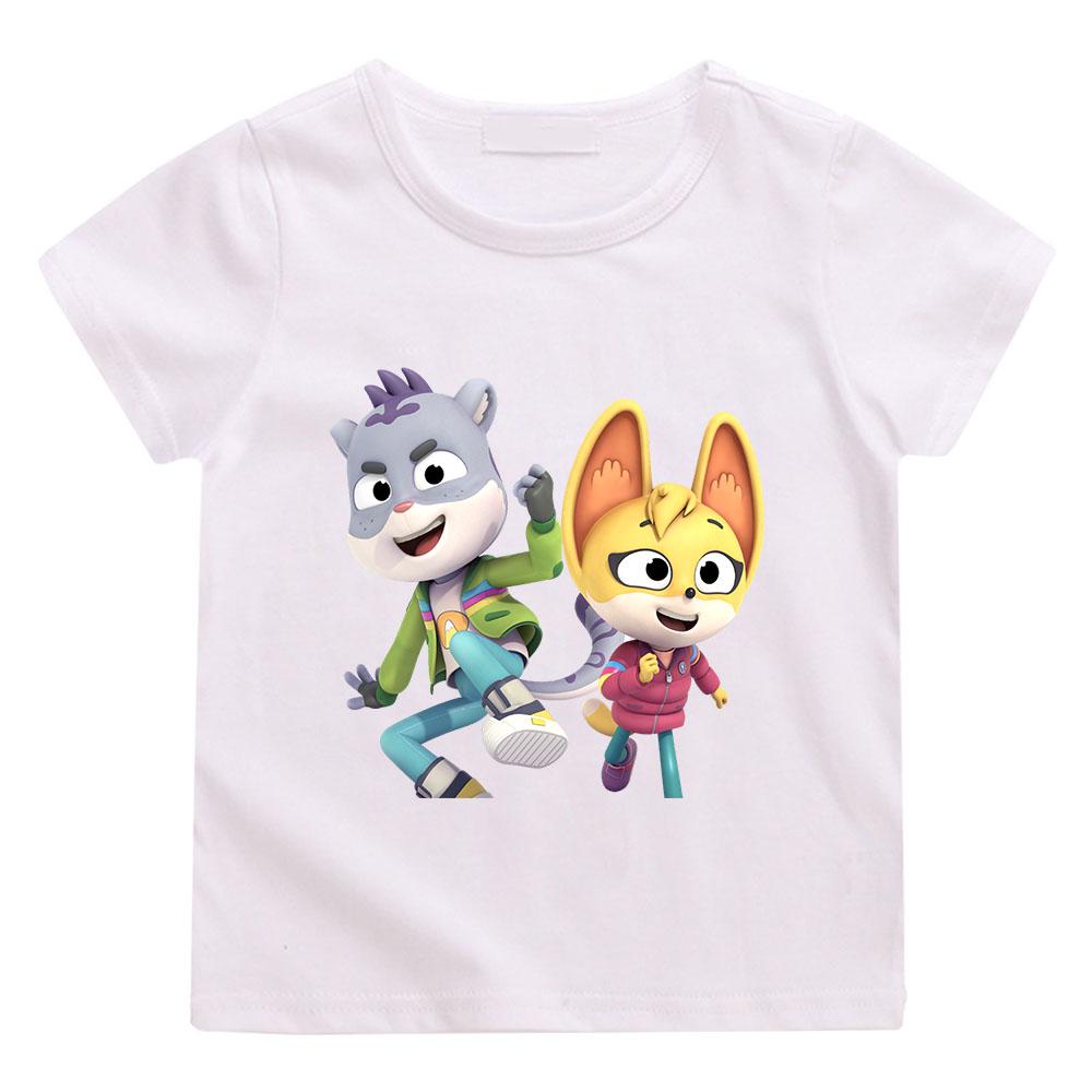 The Creature Cases Cartoon Print Children's T-shirts Cotton Short Sleeve 2-12Y Boys Girls Tees Casual Crew Neck Tops for Summer