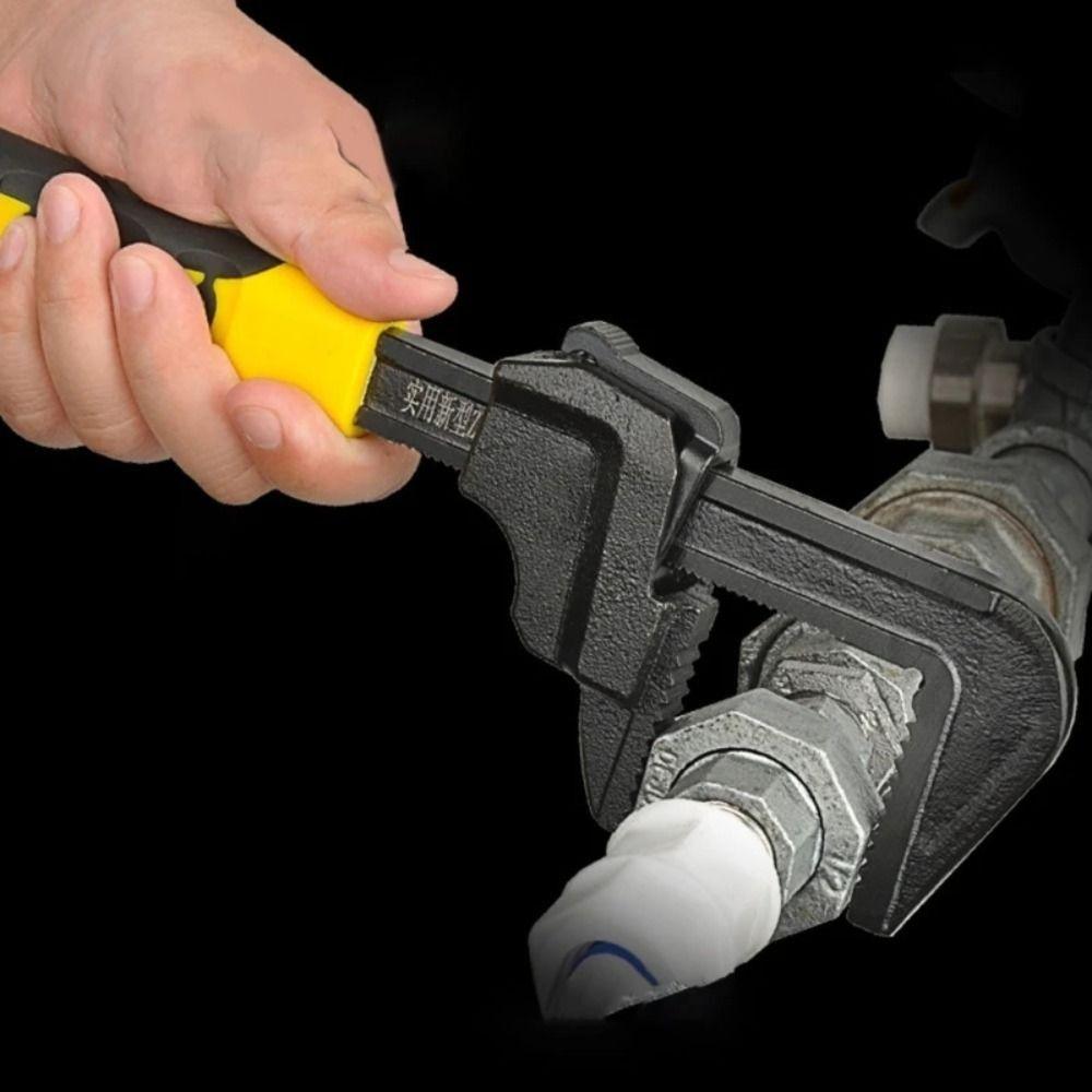 Non-slip Design Adjustable Hand Wrench Multi-functional Plumbing Wrench  Pipe Repair
