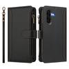 For Samsung Galaxy A56 5G Leather Case 9 Card Slots Zipper Wallet Stand Phone Cover with Wrist Strap