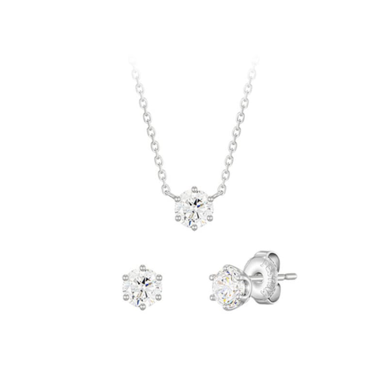 J.ESTINA WHITEMOND Necklace + Earrings Set (SET-J0-0107)