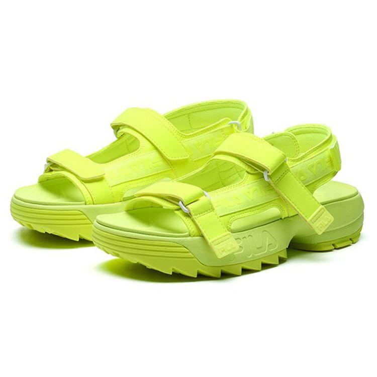 FILA Disruptor Sports Sandals Women Sandals Bright-Yellow F12W114538FYE