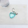 Stylish Love Heart Keychain Eye Catching Acrylic Key Chain Bag Charm Decorations Fashionable Metal Pendant for Backpacks