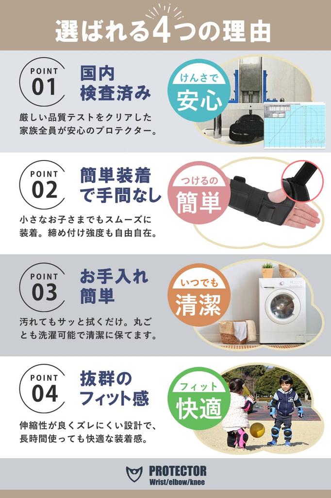 Domestic Impact Knee Wrist and Elbow Set for Kids and for and Gardening [Passed Test] Protectors, Support, 6-piece Adults, Wrist/elbow/knee Support,