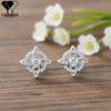 KEE-30 Celtic Knot Stud Earrings for Women - 925 Silver Needle, Light Luxury, High-End Feel