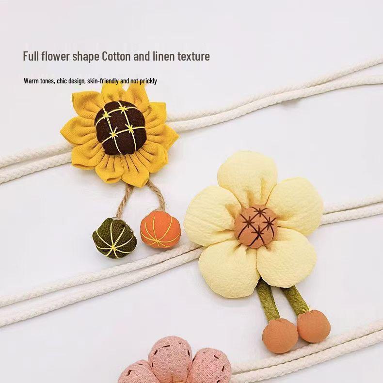 Cute Cartoon Sunflower Curtain Tiebacks Decoration Straps