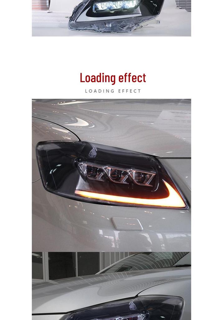 Compatible LED Headlight Assembly with Daytime Running and Flowing Turn Signals for 2006-2014 Toyota Camry Classic.