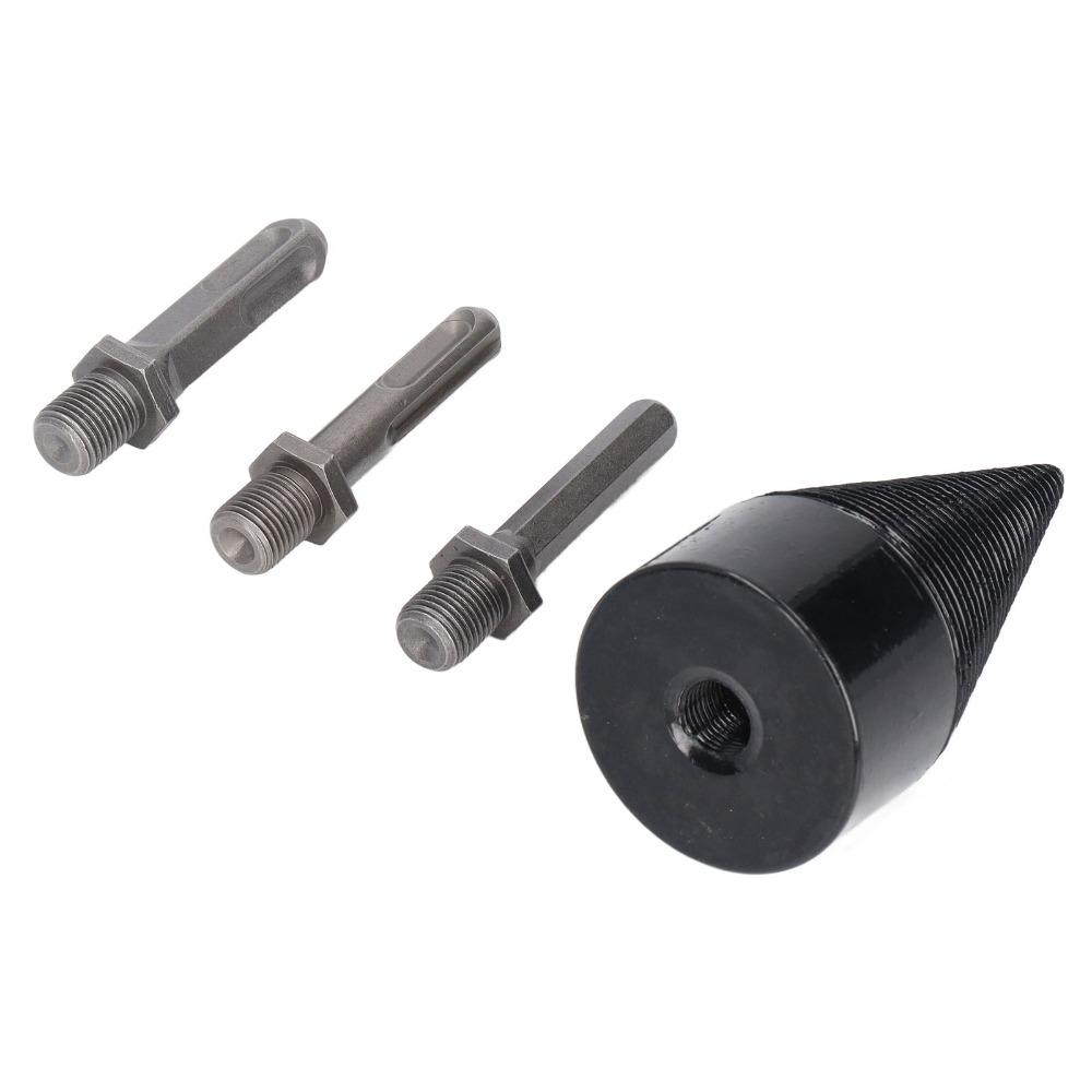 4pcs Heavy Duty Detachable Wood Splitter Drill Bit Hex Shank Firewood Drill Bit Camping