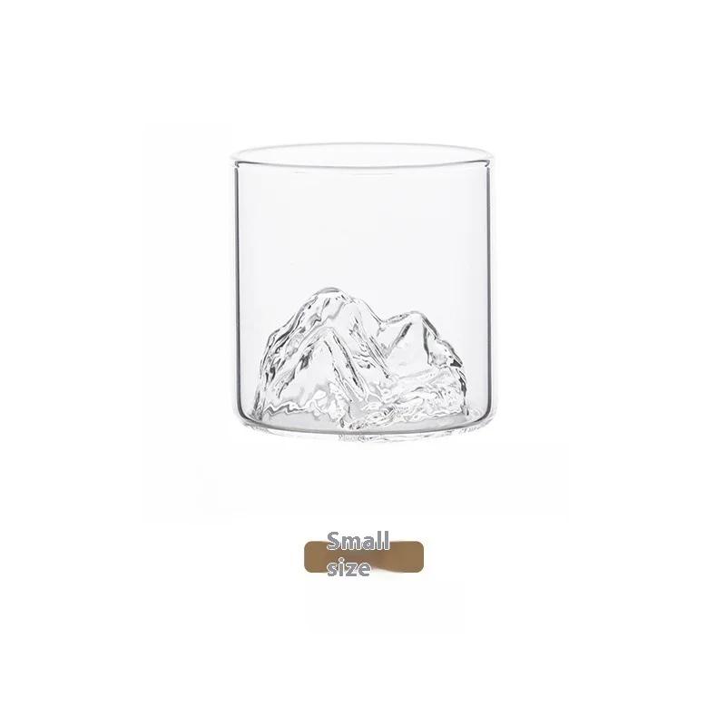 

Whiskey Glass 5Oz Mountain Crystal Glass 180/300ml Round Transparent Crystal Glass Suitable for Drinking WhiskeyCognacCocktail 180-320ml