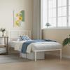 VidaXL Metal Bed Frame with White Headboard 90x200 Cm 372221