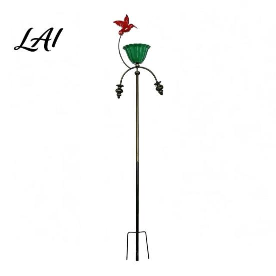 Weather-resistant Bird Feeder Outdoor Feeder Baths for Outside Metal Flower Garden Stakes
