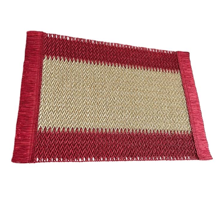 Decorative And Functional Paper Rope Woven Striped Coaster With Heat Insulation For Enhancing Dining Experiences