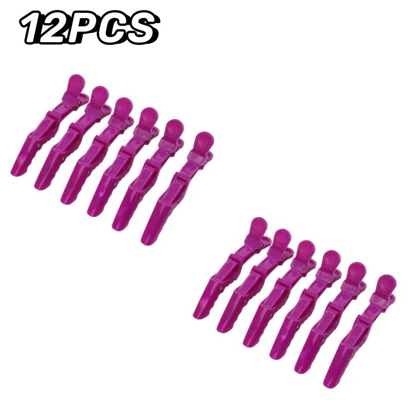 6pcs/Lot Plastic Hair Clip Hairpin Hairdressing Clamps Claw Section Alligator Clips Barber For Styling Salon Accessories