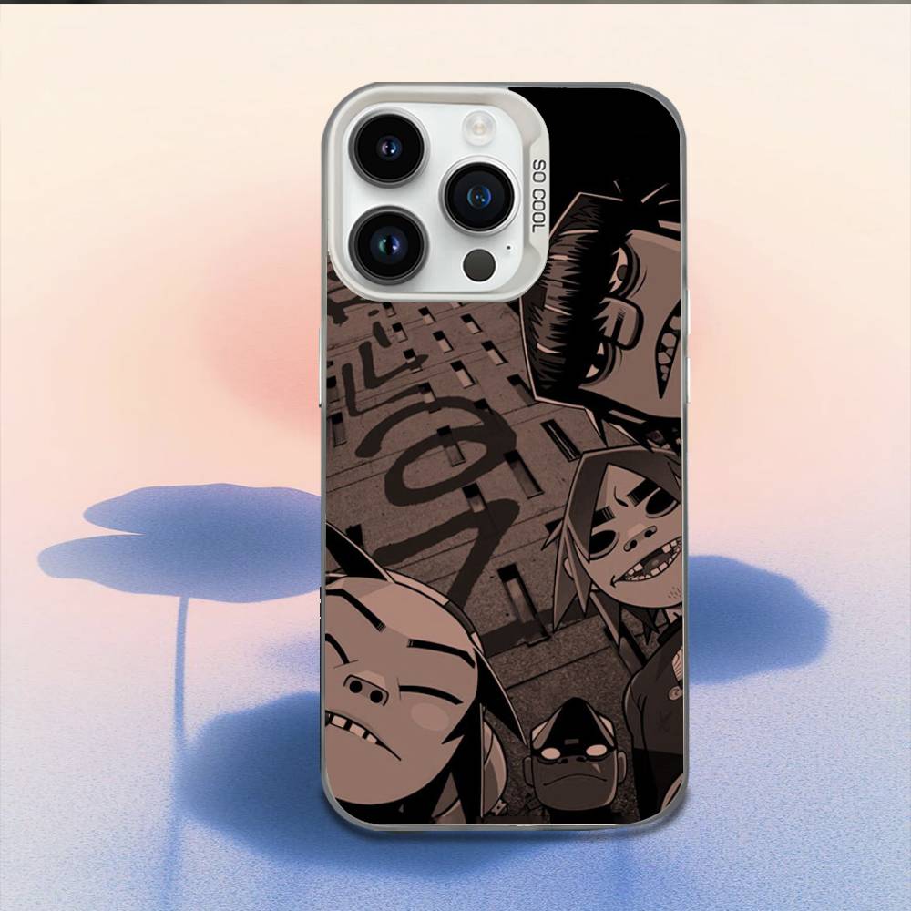 G-Gorillaz Rock Band Phone Case For iPhone 16,15,14,13,12,11,Mini,Pro,E,MAX White Candy Matte Shockproof Cover iphone14plus