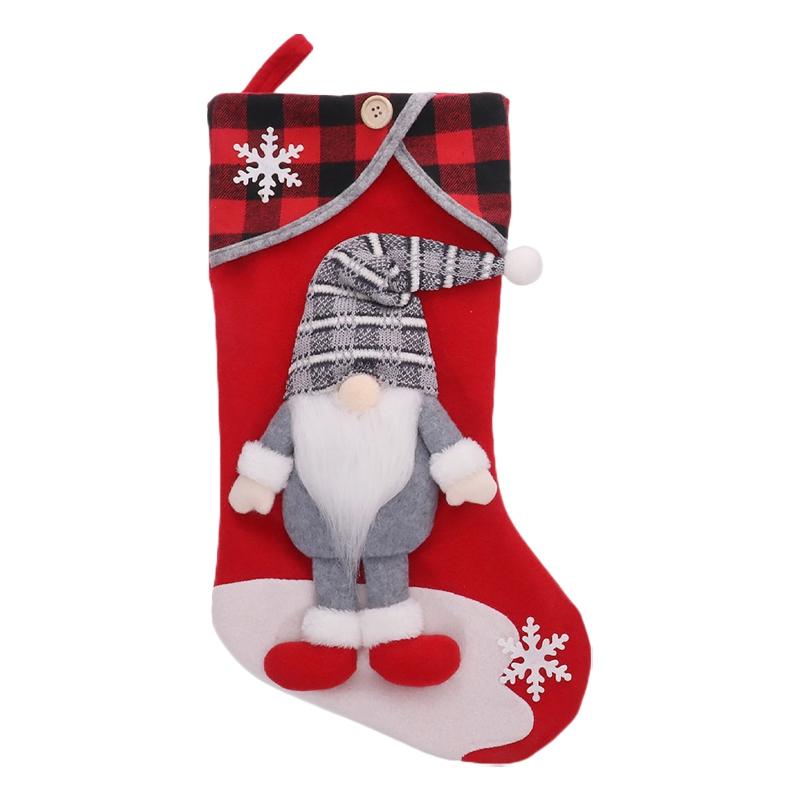 Decorações de Natal Boneco Tridimensional Sem Rosto Boneco de Amantes Meias de Natal Modelo Infantil