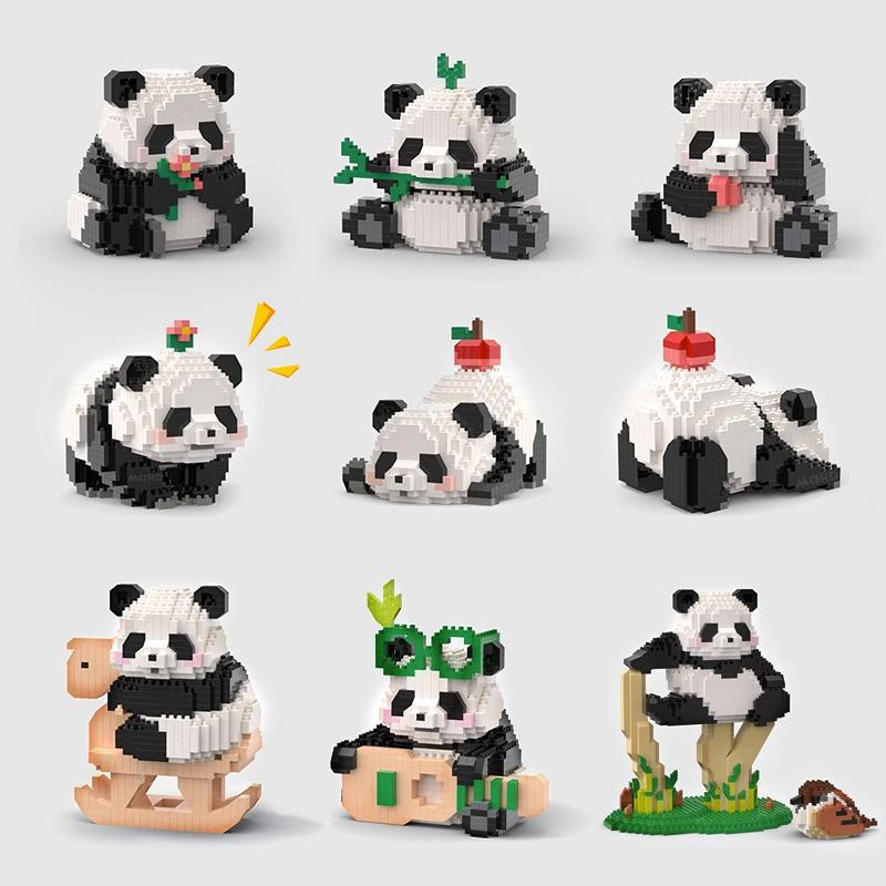 Panda Building Blocks - Girl's Birthday Gift | Educational Assembled Toy | Compatible with Lego