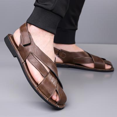 New Summer Men's Sandals Designer Style Leisure Party Daily Street Walking Business Office Flat and Comfortable Shoes