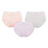 Women's 5A Antibacterial 95% Cotton Mid-Waist Underwear 3-Pack