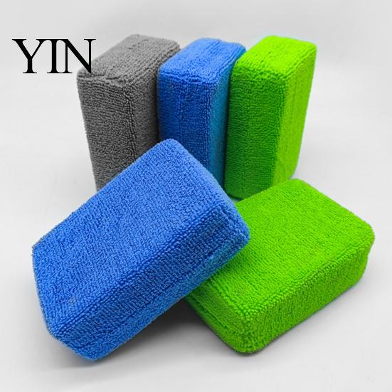 Non Scratch Glass Tile Cleaner Microfiber Car Wash Sponge, High Density Soft Cleaning Pad, Household Heavy Duty Dirt Removal Sponge Washable Reusable