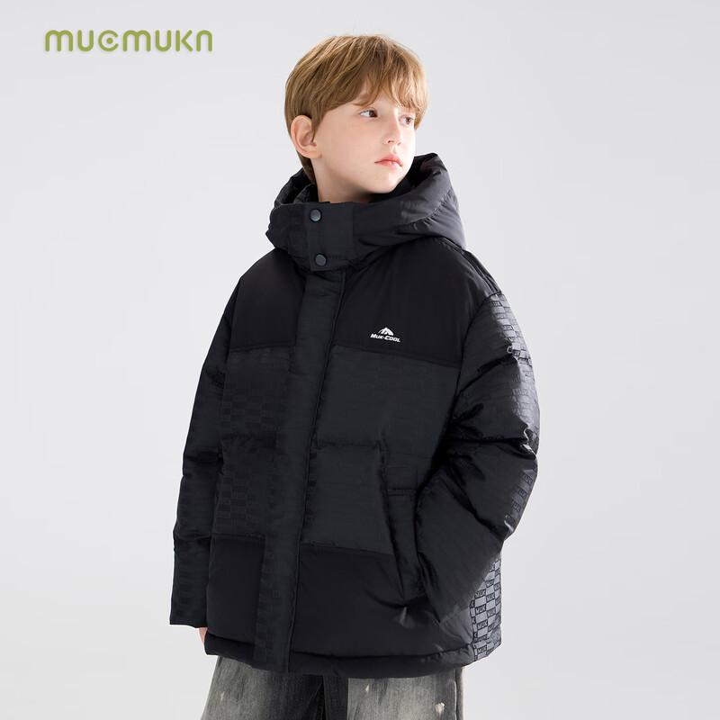 Mucmukn Boys' Jacquard Thickened Winter Down Jacket