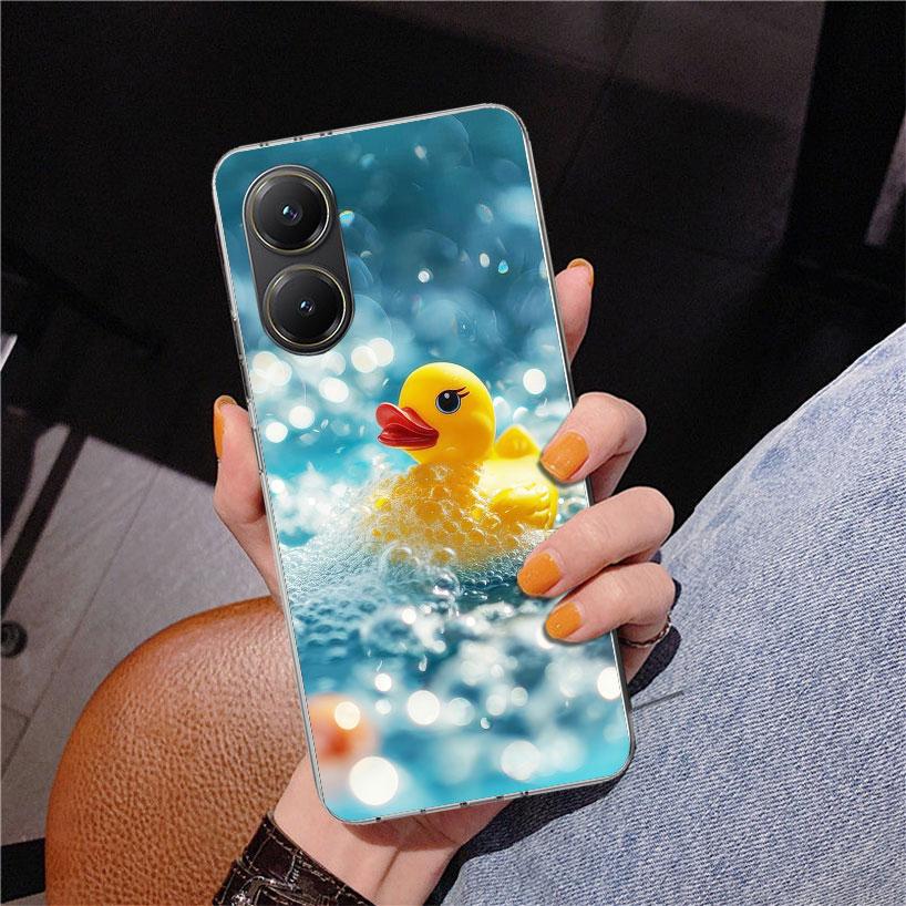 Rubber Ducks Swimming Pool Phnoe Case for Xiaomi Poco X5 X6 X7 Pro X4 Gt F7 Ultra M8 M7 Redmi 15C 15 13C 13 12C 12 Unique Cover