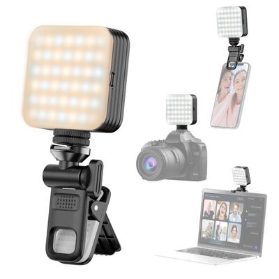 Mini LED Dolgu Işığı LED Video Işığı 2500K-9000K Kısılabilir Video Konferans Işığı Bilgisayar Tablet için