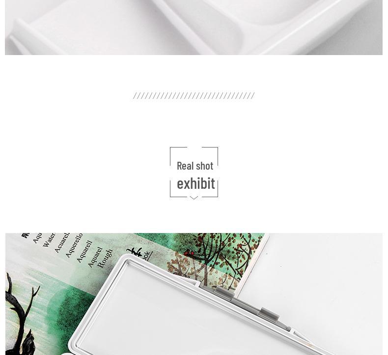Multifunctional Watercolor Palette: 33/18 Grid Foldable Mixing Box with Flip-Top for Gouache Paints