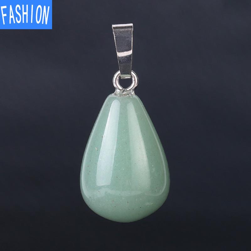 Natural Crystal Women's Pendant Teardrop Half GEM PENDANT Tiger Eye Agate Lapis Lazuli Pear Necklace Pendant